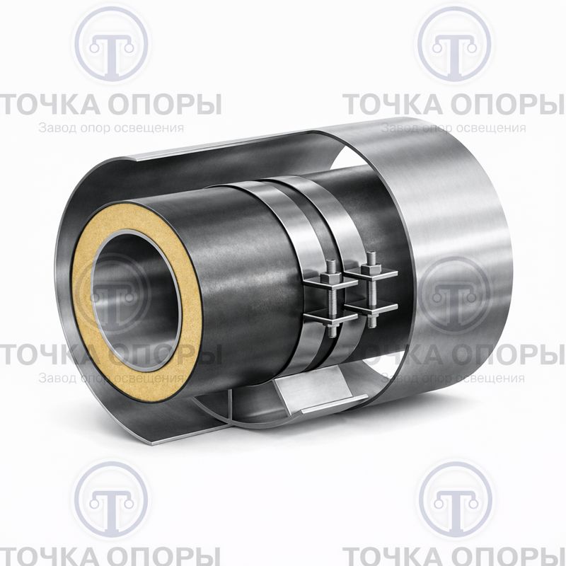 Скользящая опора для прокладки в футляре трубы ППУ 114/200/426